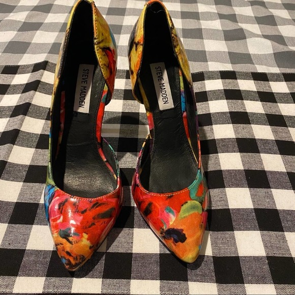 Steve Madden Groovi D'Orsay Floral Pumps Size 7M - Picture 3 of 8
